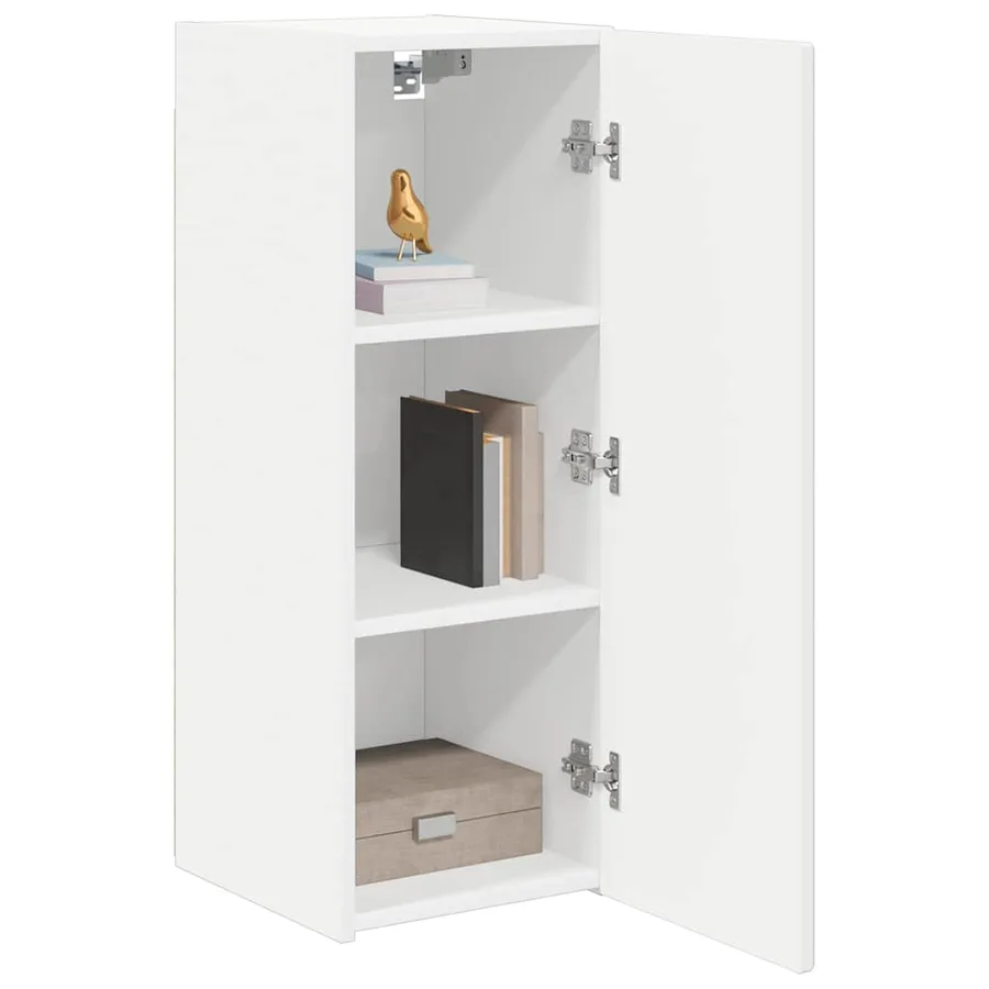 Meuble TV mural Blanc 30 x 31 x 80 cm Bois d'ingénierie - 3