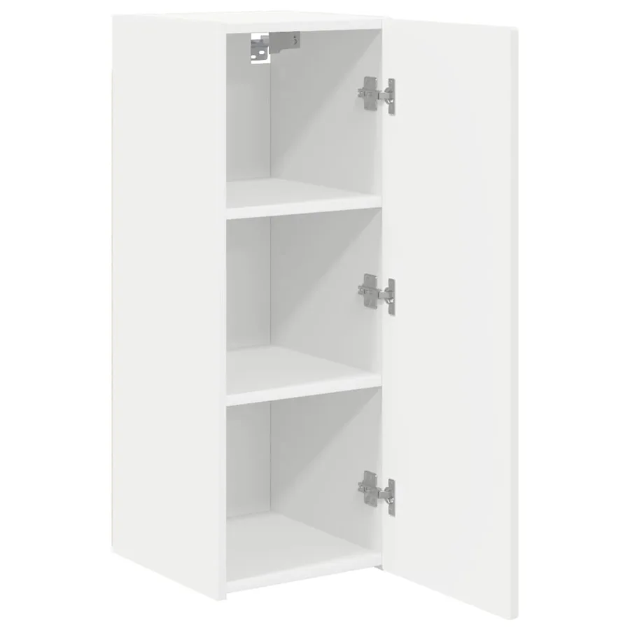 Meuble TV mural Blanc 30 x 31 x 80 cm Bois d'ingénierie - 5