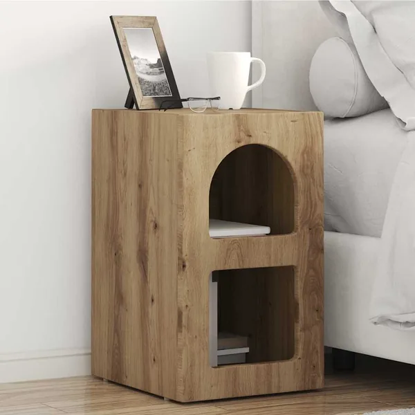 Table de chevet ELST 2 pc Chêne artisanal 29,5 x 33,5 x 50 cm