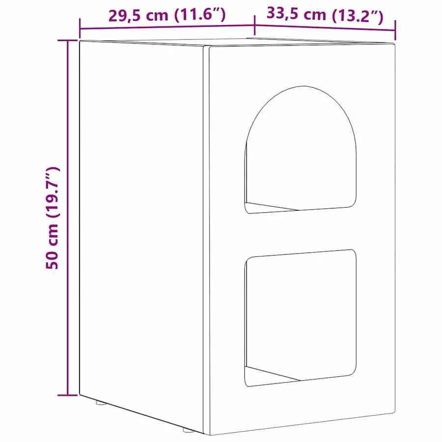 Table de chevet ELST 2 pc Chêne artisanal 29,5 x 33,5 x 50 cm - 13