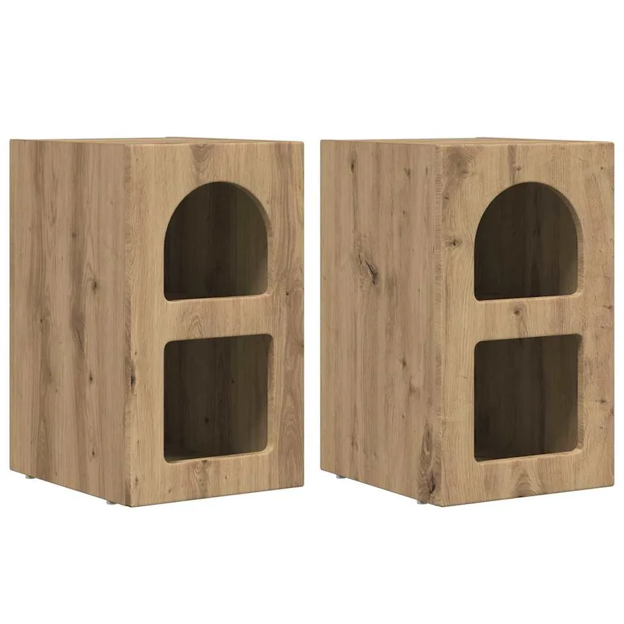 Table de chevet ELST 2 pc Chêne artisanal 29,5 x 33,5 x 50 cm - 2