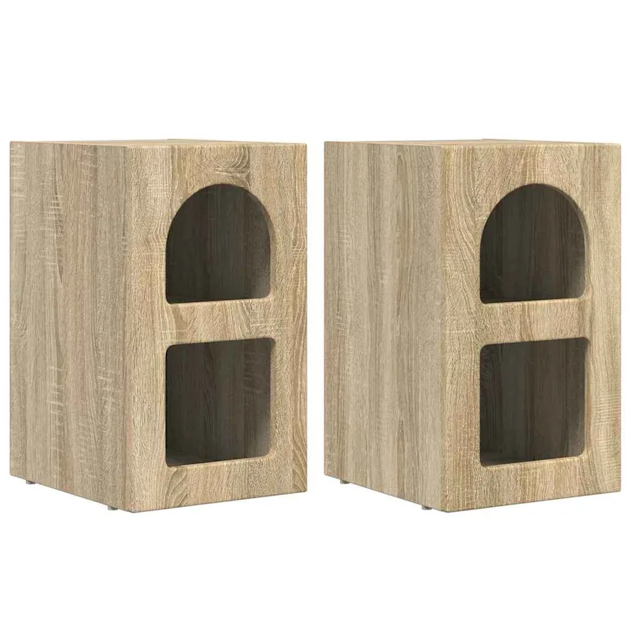 Table de chevet ELST 2 pc Chêne Sonoma 29,5 x 33,5 x 50 cm - 2