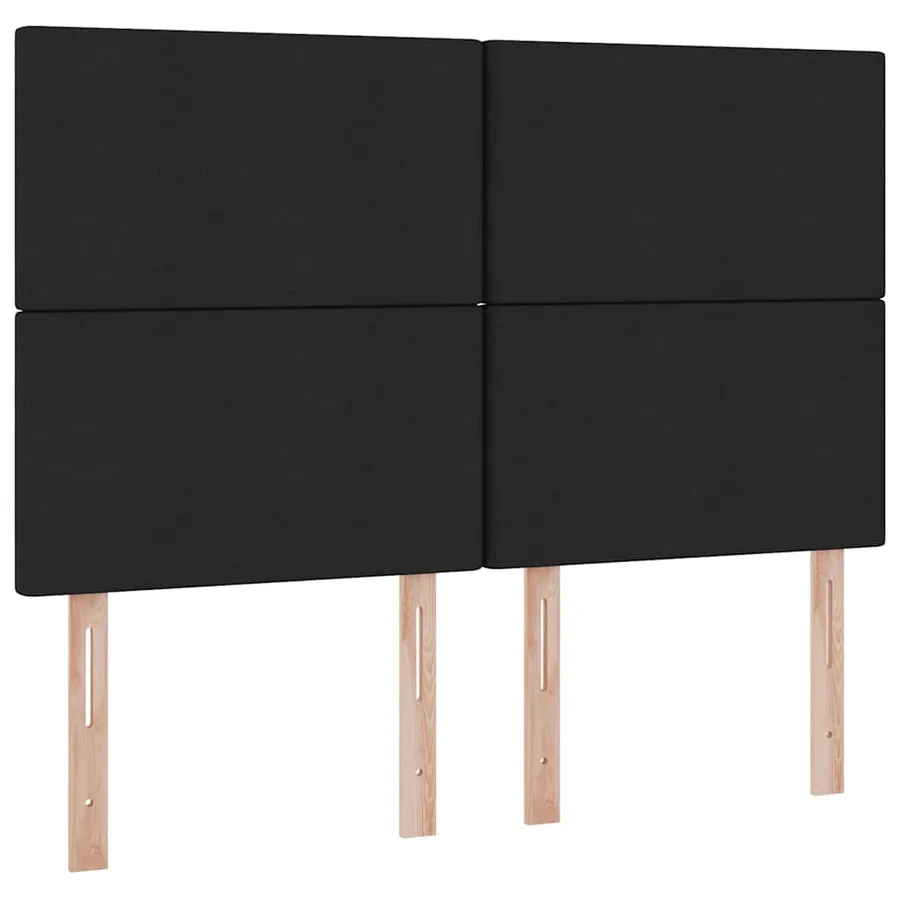 Lit de rangement LED avec matelas Noir 140 x 190 cm Tissu - 10