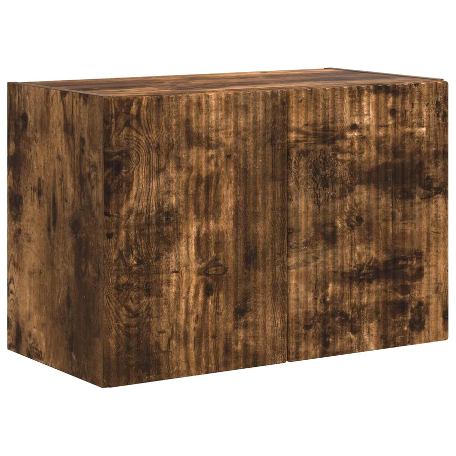 Meuble TV mural Chêne fumé 59,5 x 31 x 40 cm Bois d'ingénierie - 2