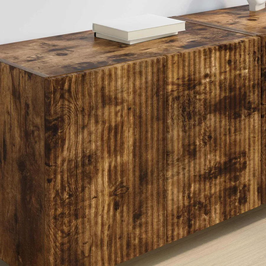 Meuble TV mural Chêne fumé 59,5 x 31 x 40 cm Bois d'ingénierie - 4