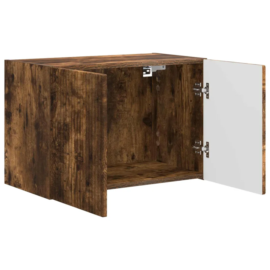 Meuble TV mural Chêne fumé 59,5 x 31 x 40 cm Bois d'ingénierie - 5