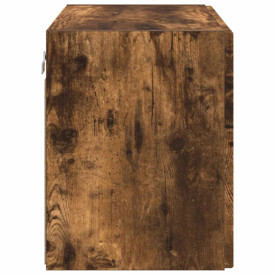 Meuble TV mural Chêne fumé 59,5 x 31 x 40 cm Bois d'ingénierie - 7
