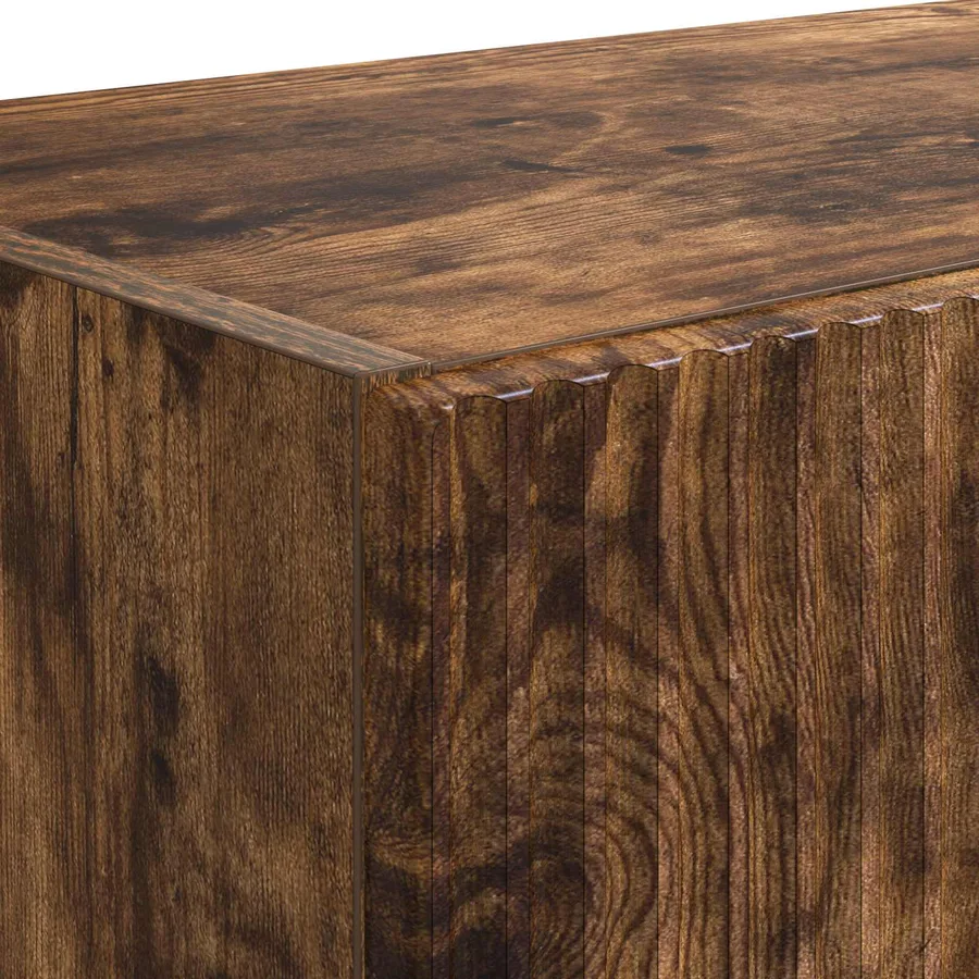 Meuble TV mural Chêne fumé 59,5 x 31 x 40 cm Bois d'ingénierie - 9