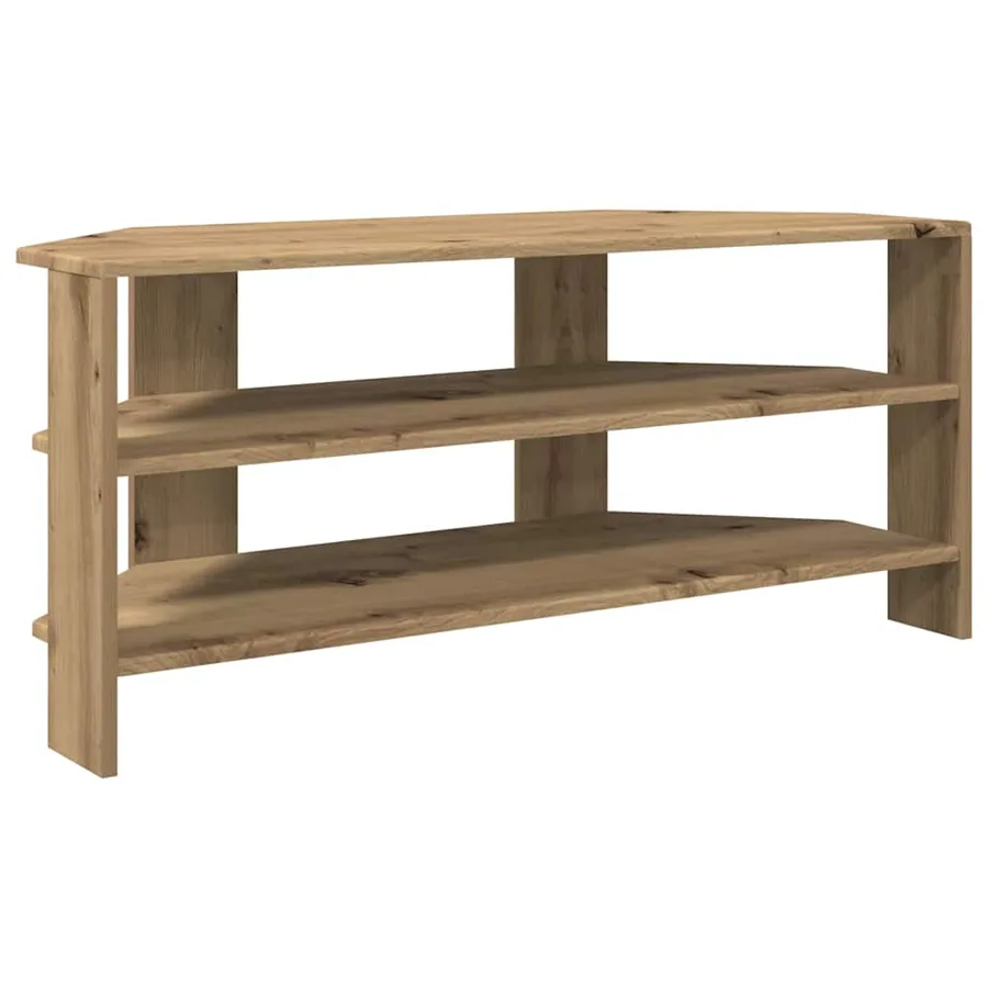 MeubleTVd'Angle 102x40,5x45cm Chêne artisanal Bois d'ingénierie - 2
