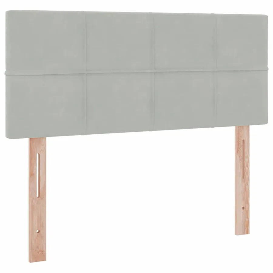 Lit de Rangement avec matelas Gris clair 120 x 200 cm Velours - 9