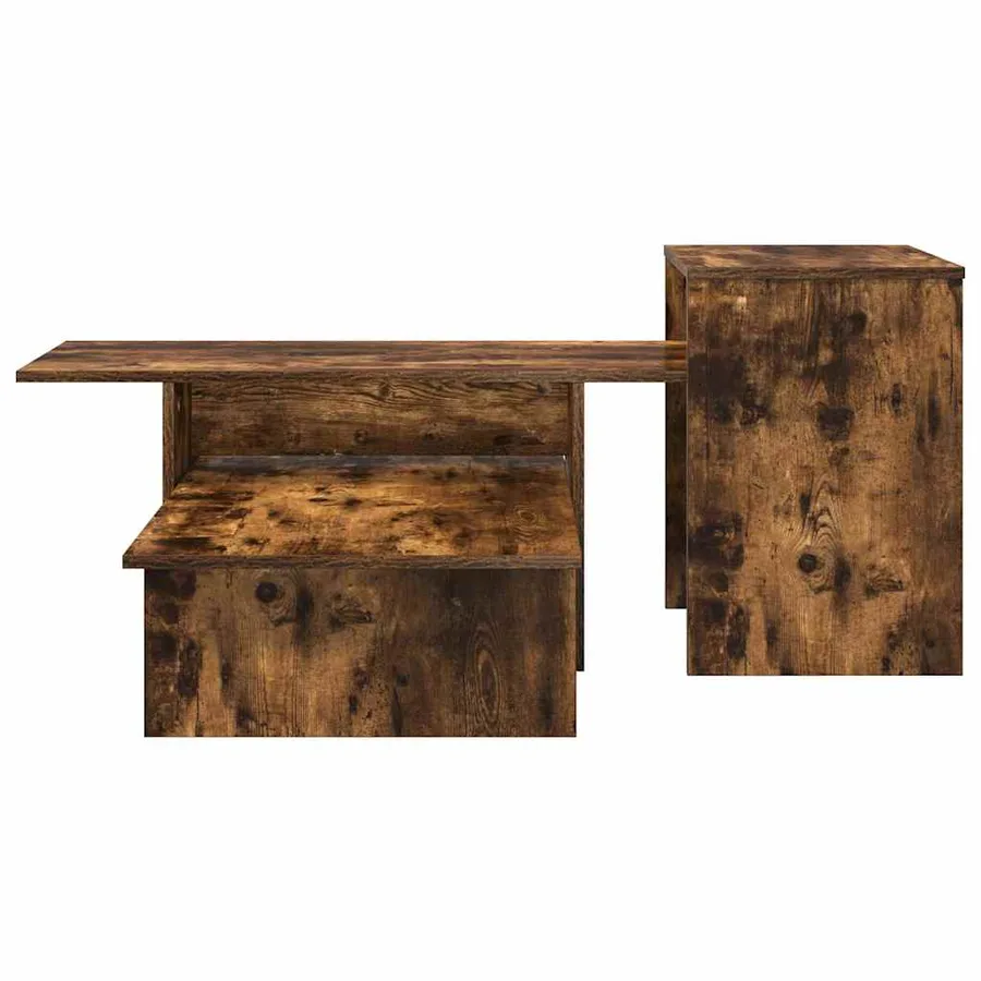 Table console Chêne fumé 91,5 x 35 x 38,5 cm Bois d'ingénierie - 5