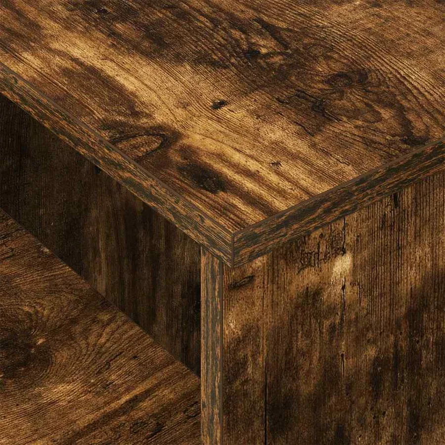 Table console Chêne fumé 91,5 x 35 x 38,5 cm Bois d'ingénierie - 9