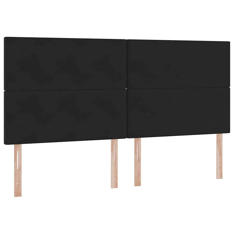 Lit avec rangement et matelas Noir 200 x 200 cm Velours - 9