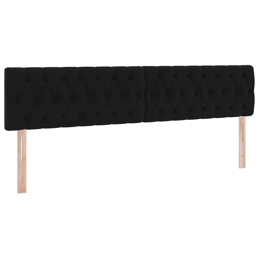 Lit de rangement LED avec matelas Noir 200 x 200 cm Velours - 8
