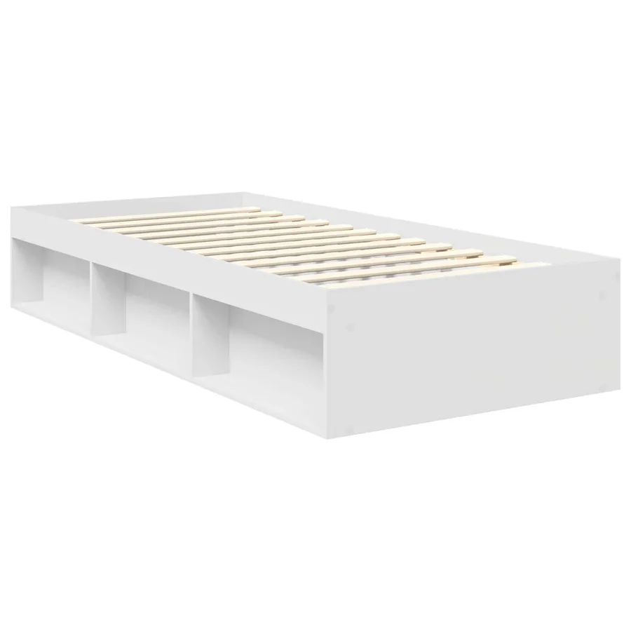 Cadre de lit avec tête de lit Blanc 90 x 200 cm Pin massif - 5