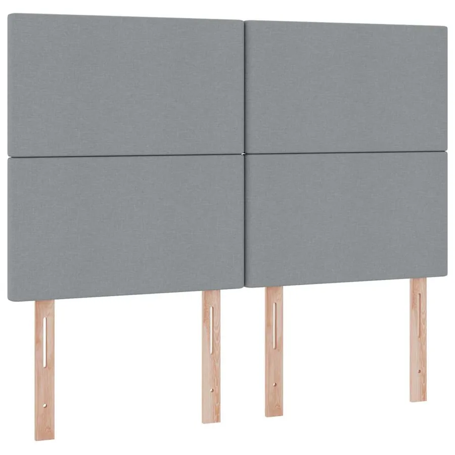 Lit de rangement LED avec matelas Gris clair 140 x 190 cm Tissu - 8