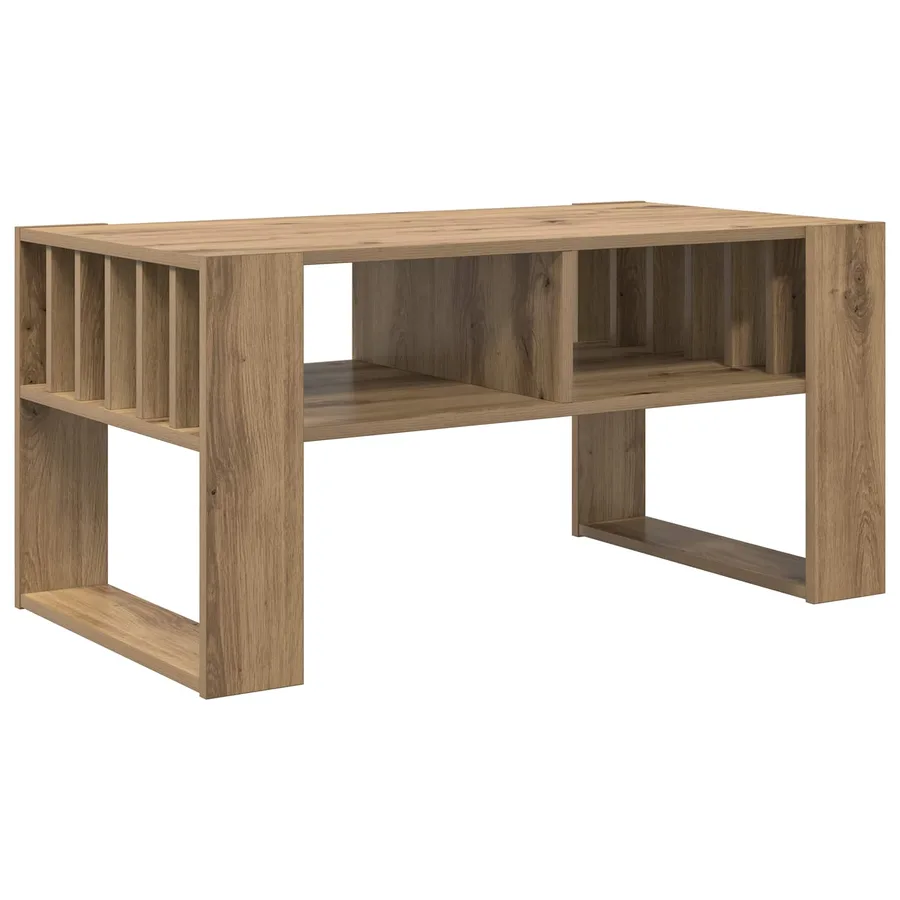 Table basse Chêne artisanal 92 x 49,5 x 45 cm Bois d'ingénierie - 7