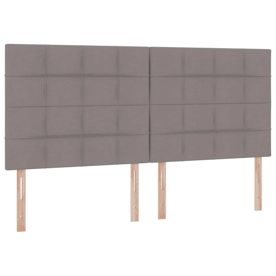 Lit de rangement LED avec matelas Taupe 200 x 200 cm Tissu - 10