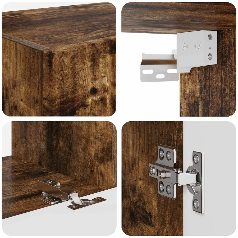 Ensemble meuble TV 8 pcs Chêne fumé Bois d'ingénierie - 9