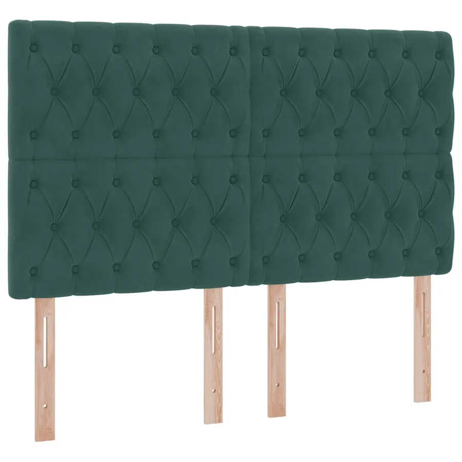 Lit de rangement LED avec matelas Vert foncé 140 x 190 cm - 10