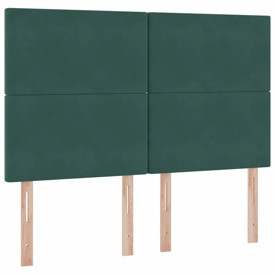 Lit avec rangement et matelas Vert foncé 140 x 190 cm Velours - 9