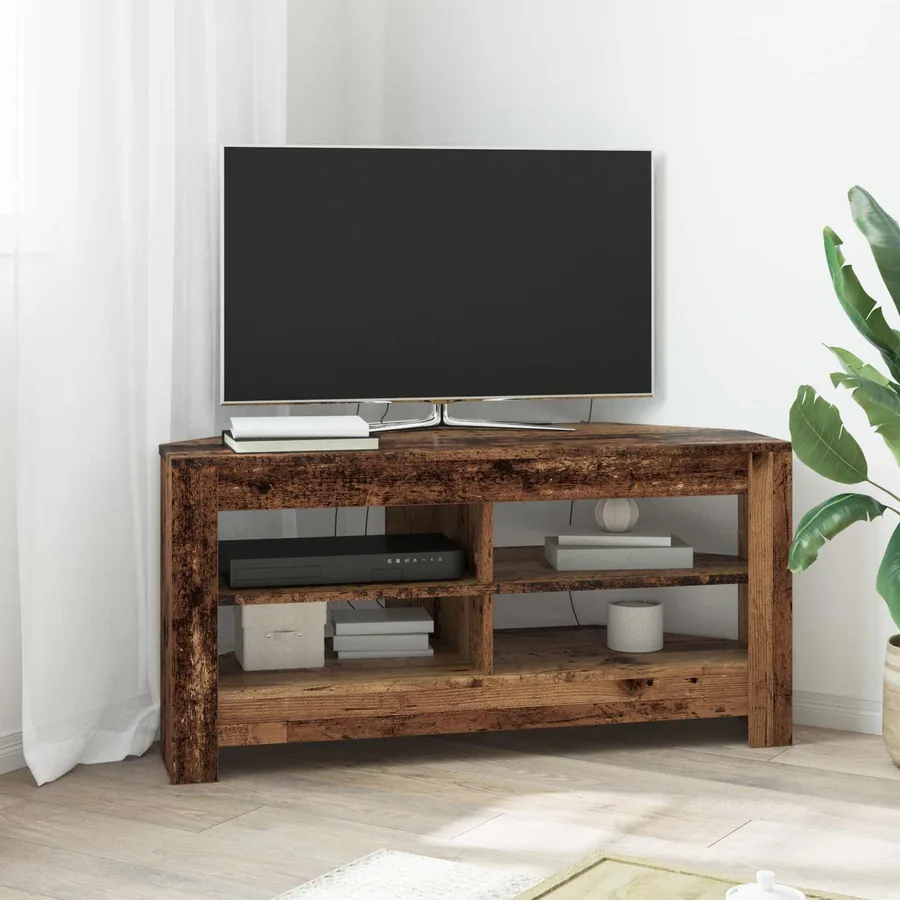 MeubleTVd'Angle Bois Ancien 102 x 40,5 x 45 cm