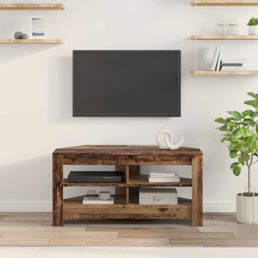 MeubleTVd'Angle Bois Ancien 102 x 40,5 x 45 cm - 4