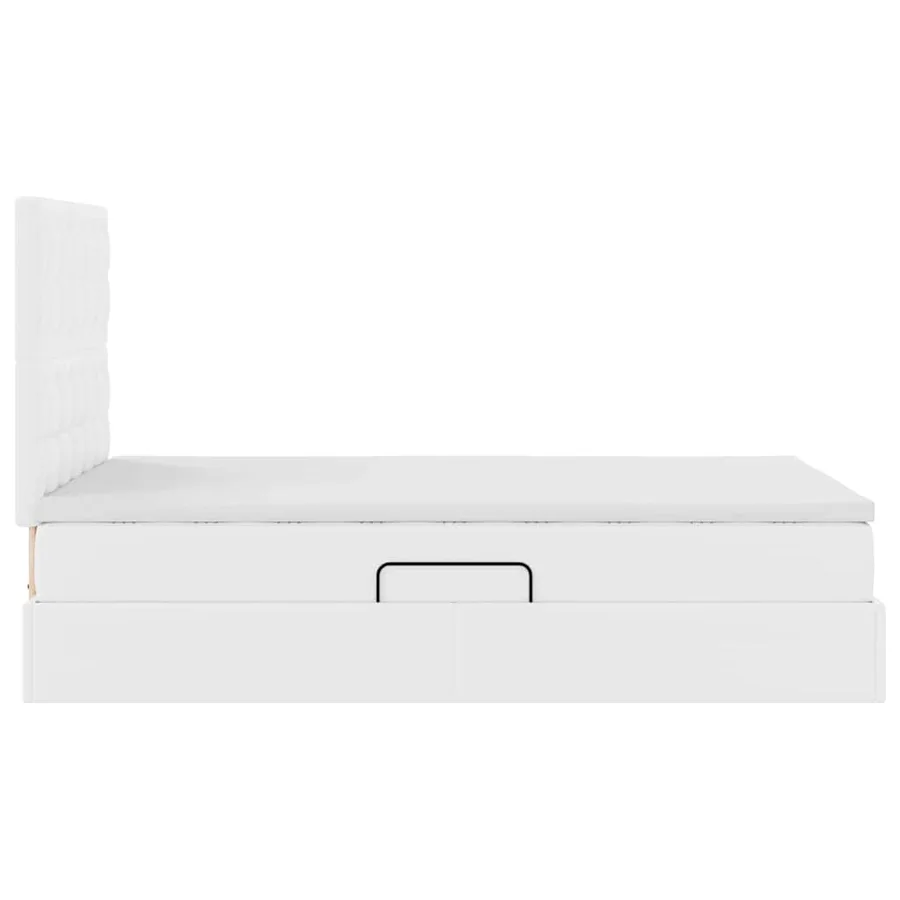 Lit de Rangement Blanc pur 120 x 200 cm Cuir synthétique - 10