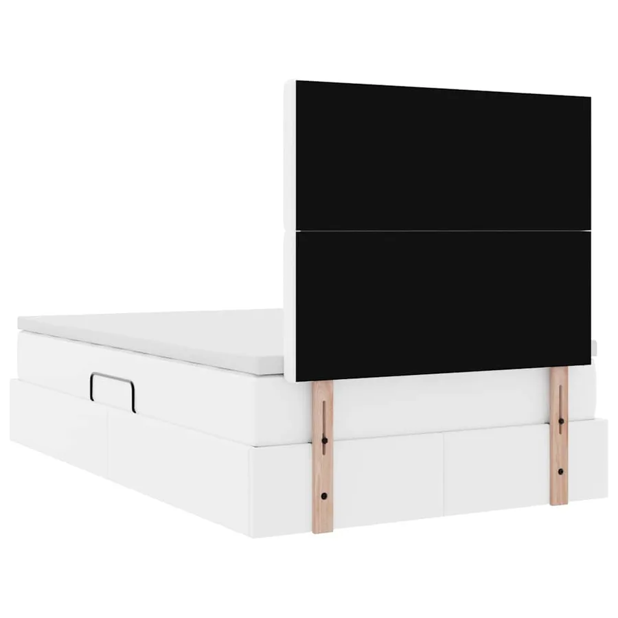 Lit de Rangement Blanc pur 120 x 200 cm Cuir synthétique - 11