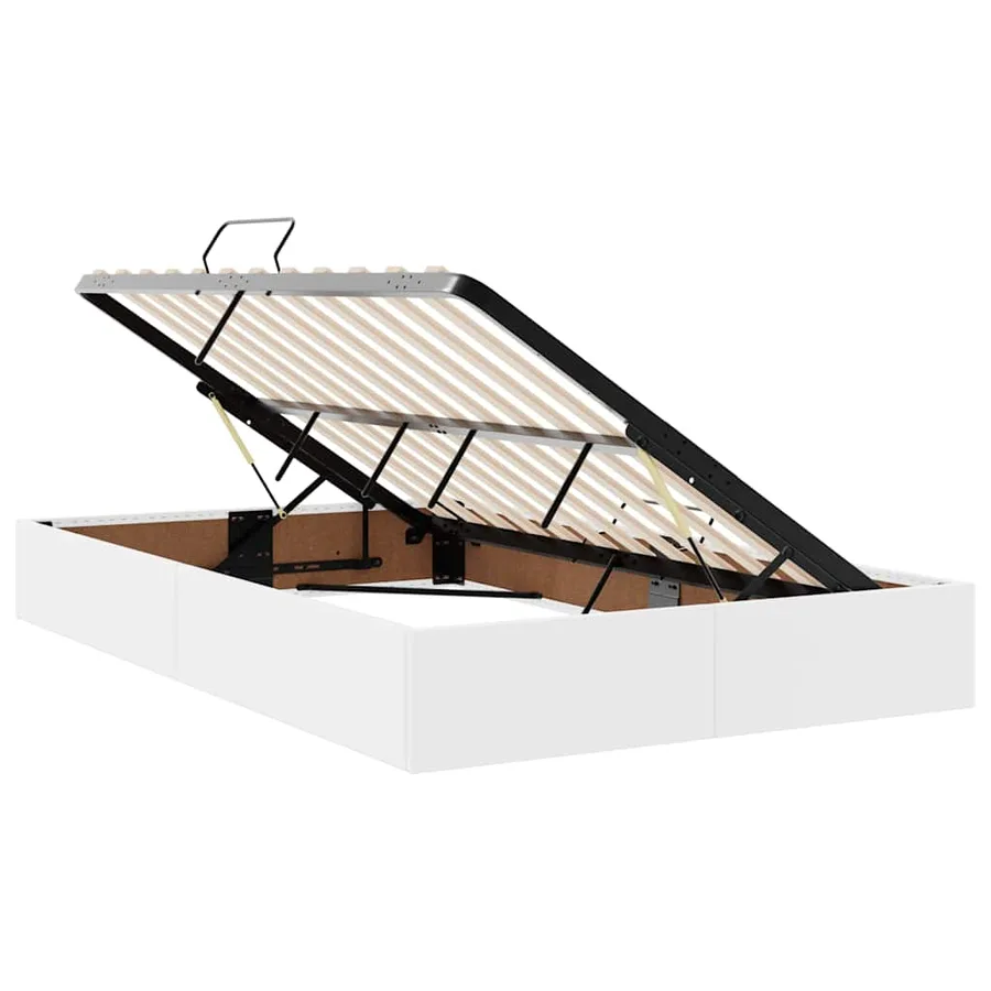 Lit de Rangement Blanc pur 120 x 200 cm Cuir synthétique - 6