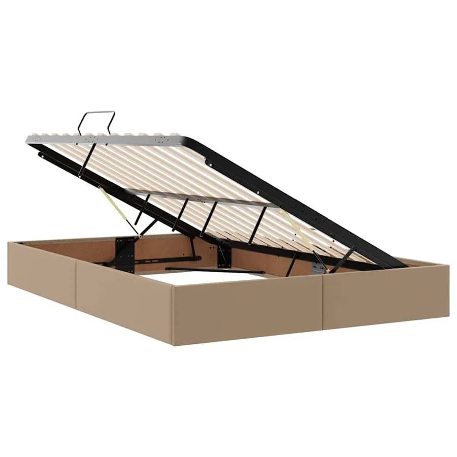 Lit avec rangement et matelas Cappuccino 140 x 190 cm - 6