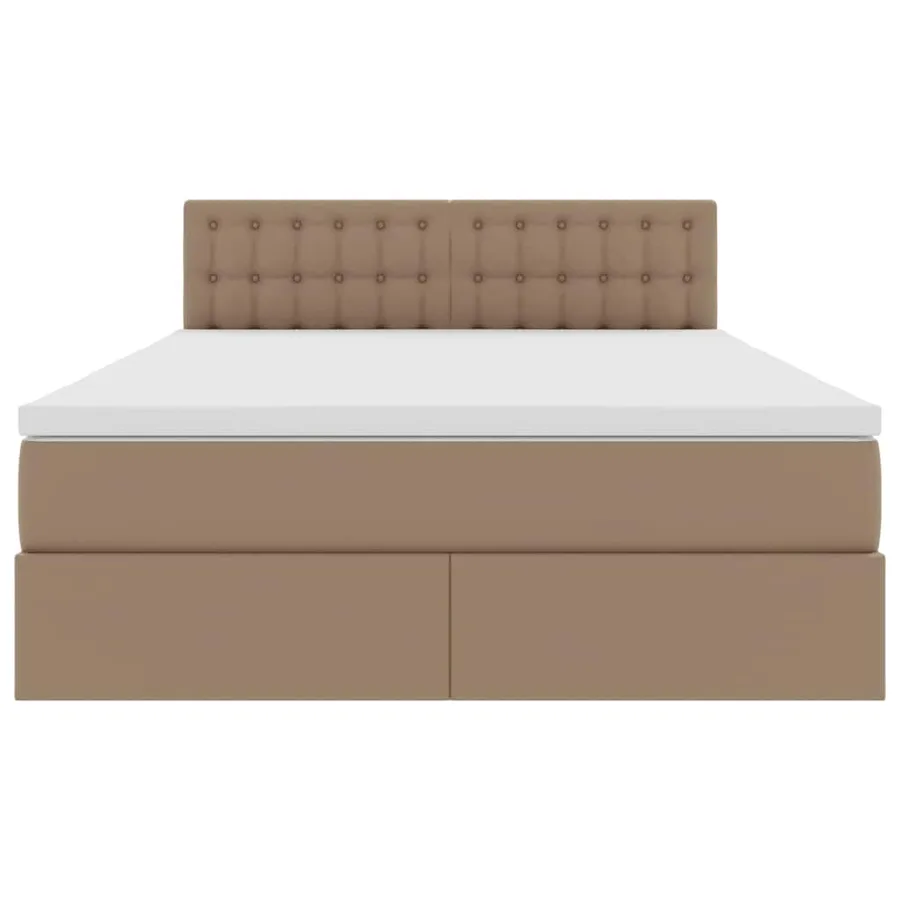 Lit avec rangement et matelas Cappuccino 140 x 190 cm - 7
