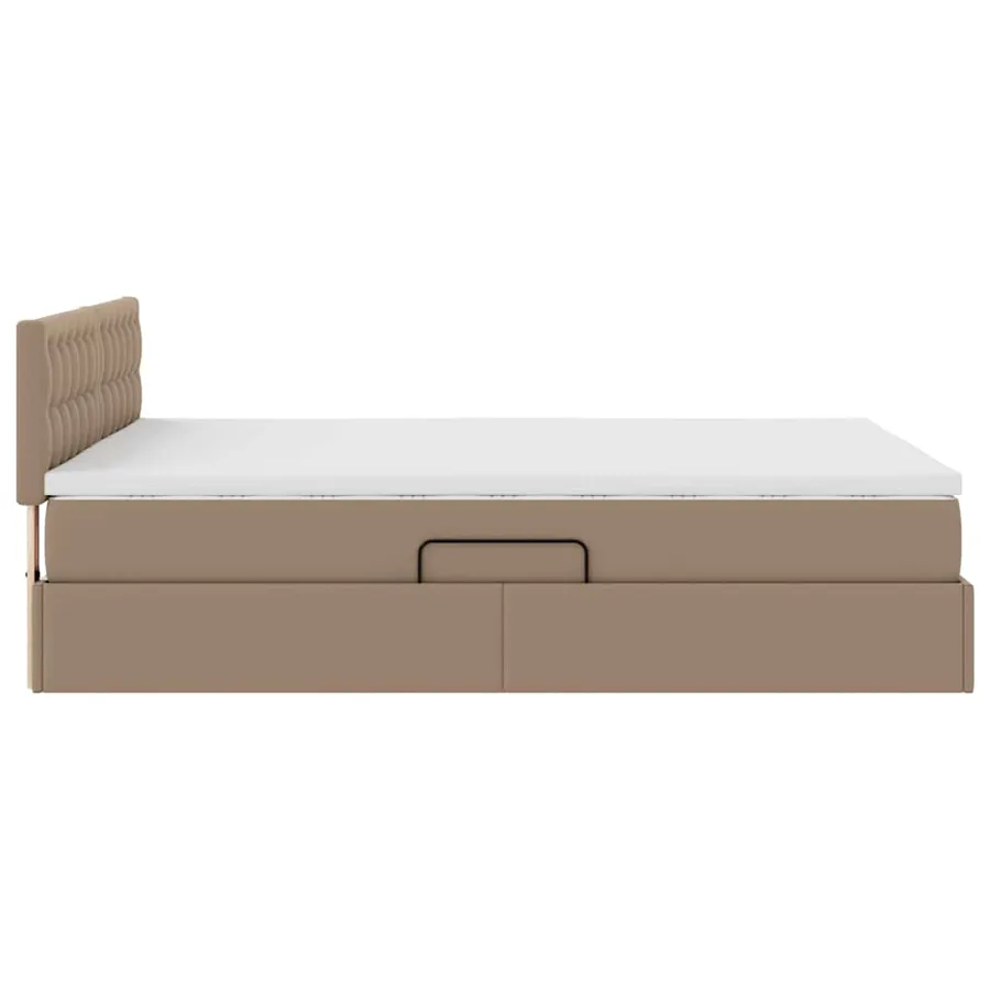Lit avec rangement et matelas Cappuccino 140 x 190 cm - 8