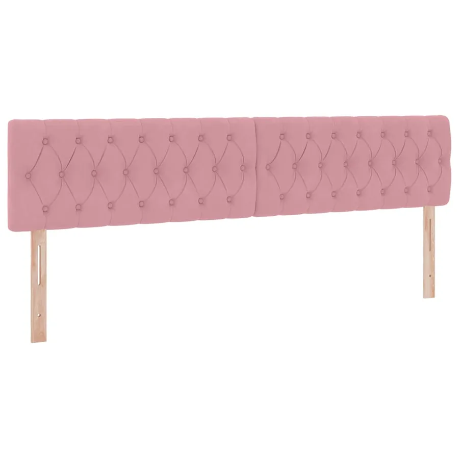 Lit de rangement LED avec matelas Rose 200 x 200 cm Velours - 10