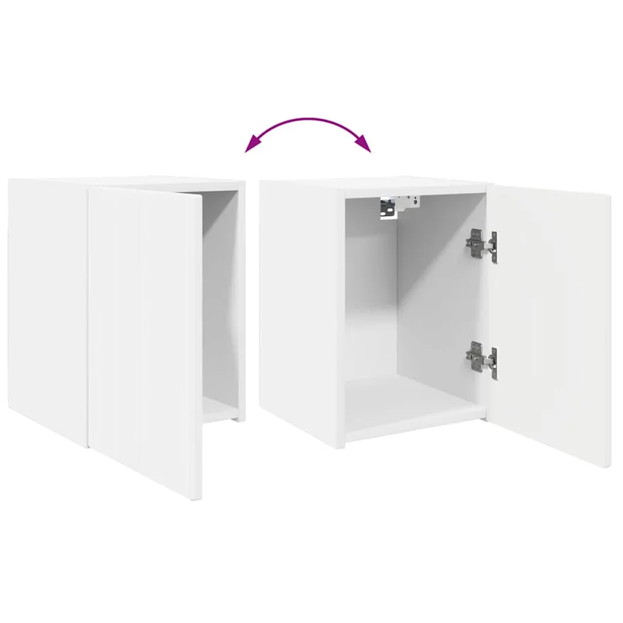 Meuble TV mural Blanc 30 x 31 x 40 cm Bois d'ingénierie - 12