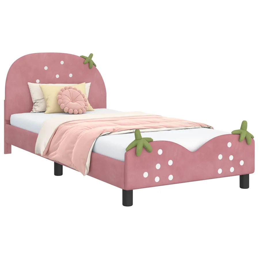 Cadre de lit pour enfants avec tête de lit Rose 80 x 200 cm - 2