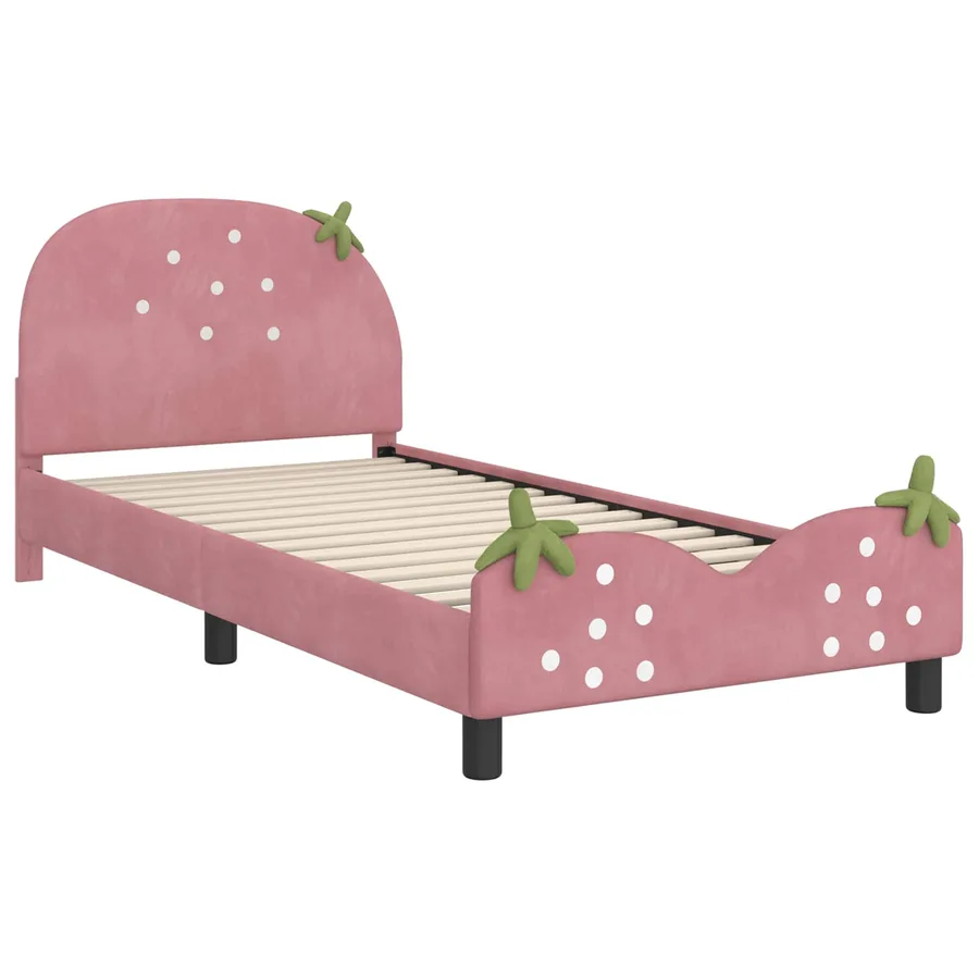 Cadre de lit pour enfants avec tête de lit Rose 80 x 200 cm - 4