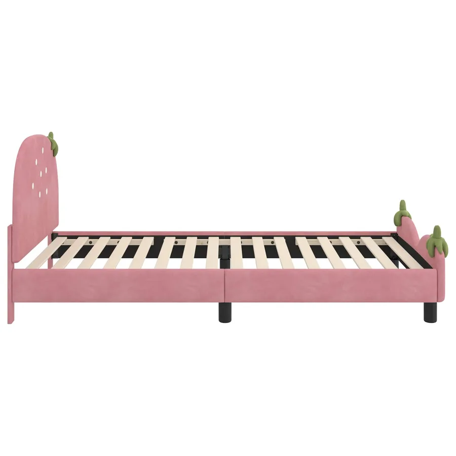 Cadre de lit pour enfants avec tête de lit Rose 80 x 200 cm - 6