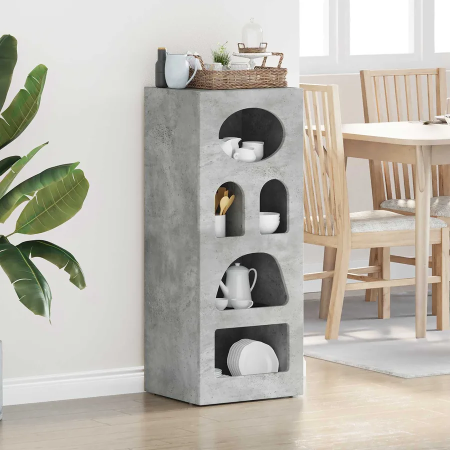 Buffet ELST Gris béton 40 x 35 x 100,5 cm Bois d'ingénierie