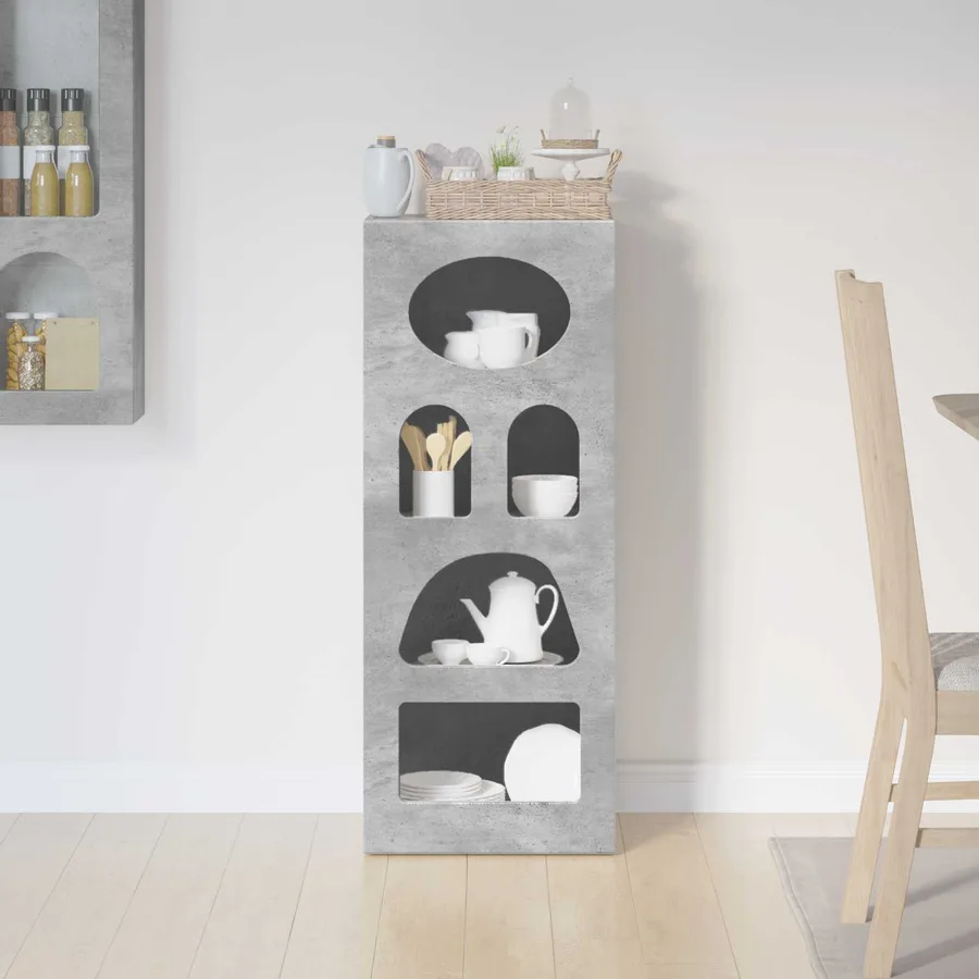 Buffet ELST Gris béton 40 x 35 x 100,5 cm Bois d'ingénierie - 4