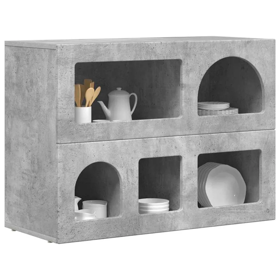 Buffet ELST Gris béton 80,5 x 35 x 59 cm Bois d'ingénierie - 3