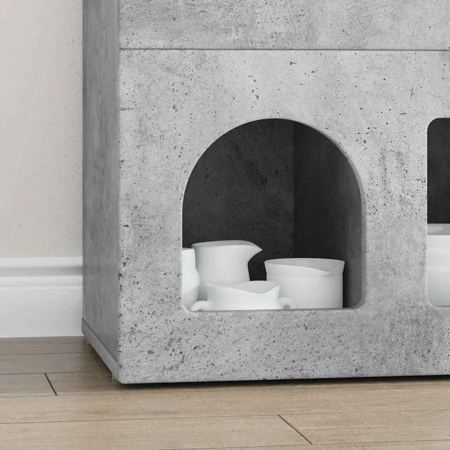 Buffet ELST Gris béton 80,5 x 35 x 59 cm Bois d'ingénierie - 5