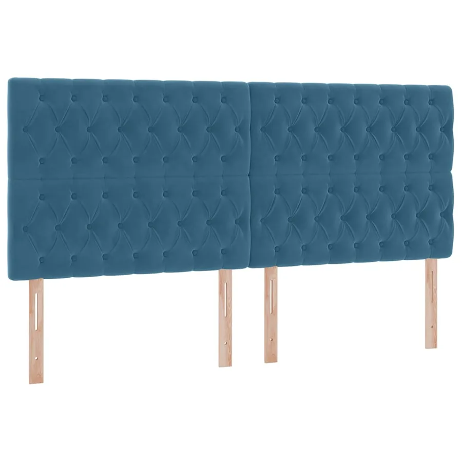 Lit de rangement LED avec matelas Bleu foncé 200 x 200 cm - 8