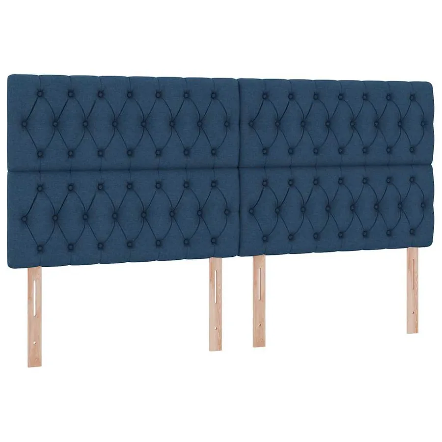 Lit de rangement LED avec matelas Bleu 200 x 200 cm Tissu - 8