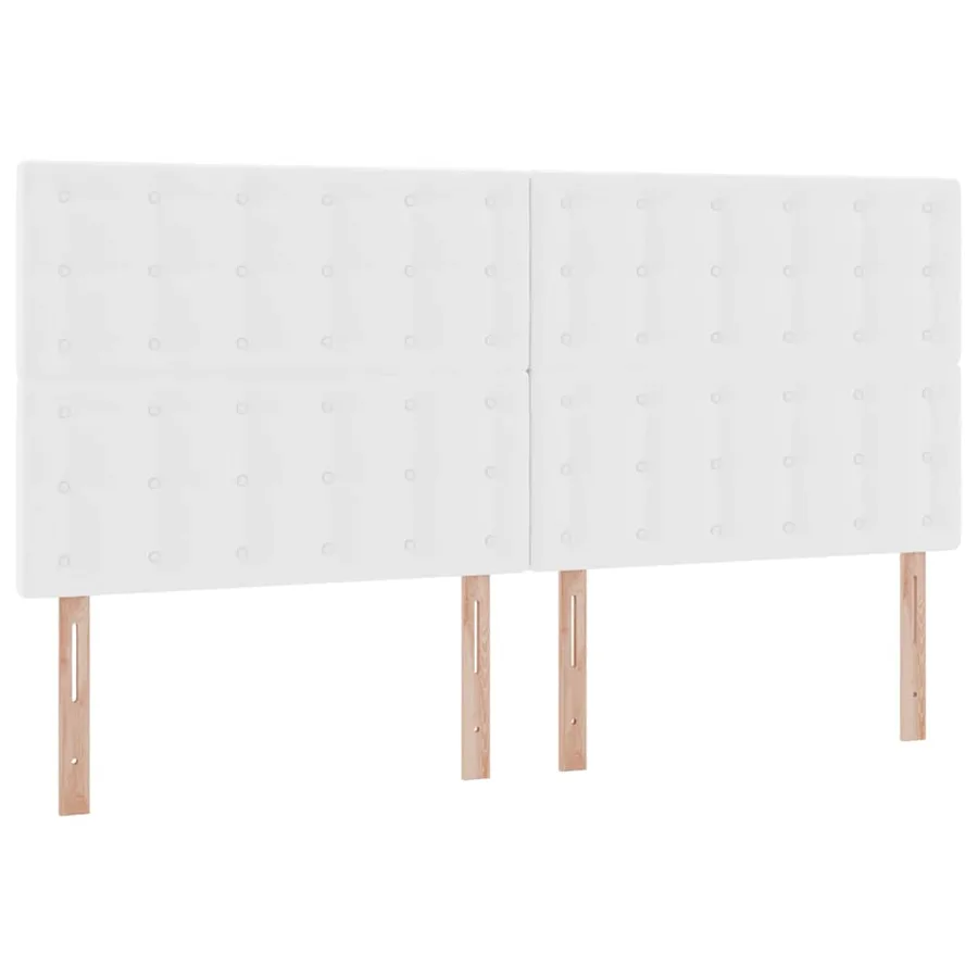 Lit avec rangement et LED Blanc pur 200 x 200 cm Simili cuir - 8