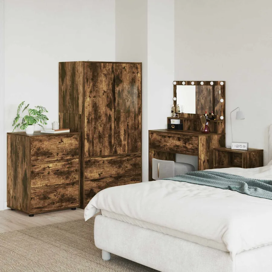 Armoire de rangement Chêne fumé 60 x 48 x 81 cm