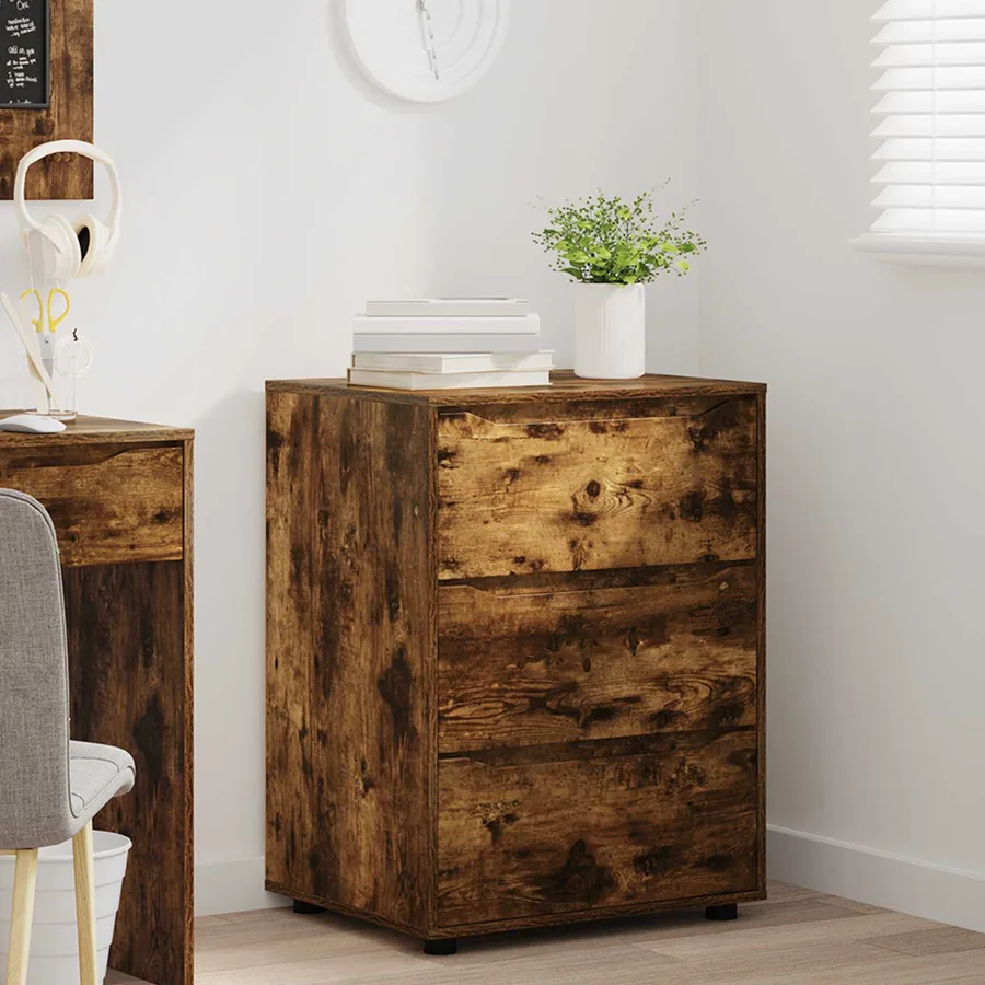 Armoire de rangement Chêne fumé 60 x 48 x 81 cm - 5