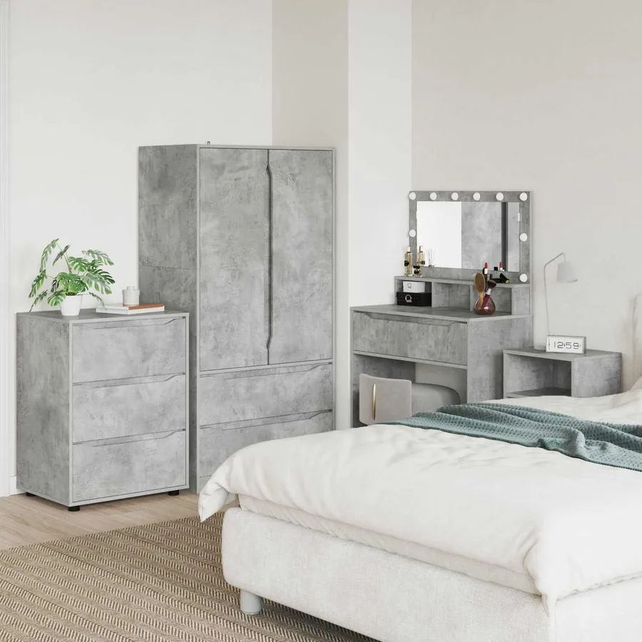 Armoire de rangement Gris béton 60 x 48 x 81 cm