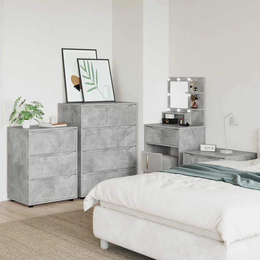 Armoire de rangement Gris béton 60 x 48 x 81 cm - 4