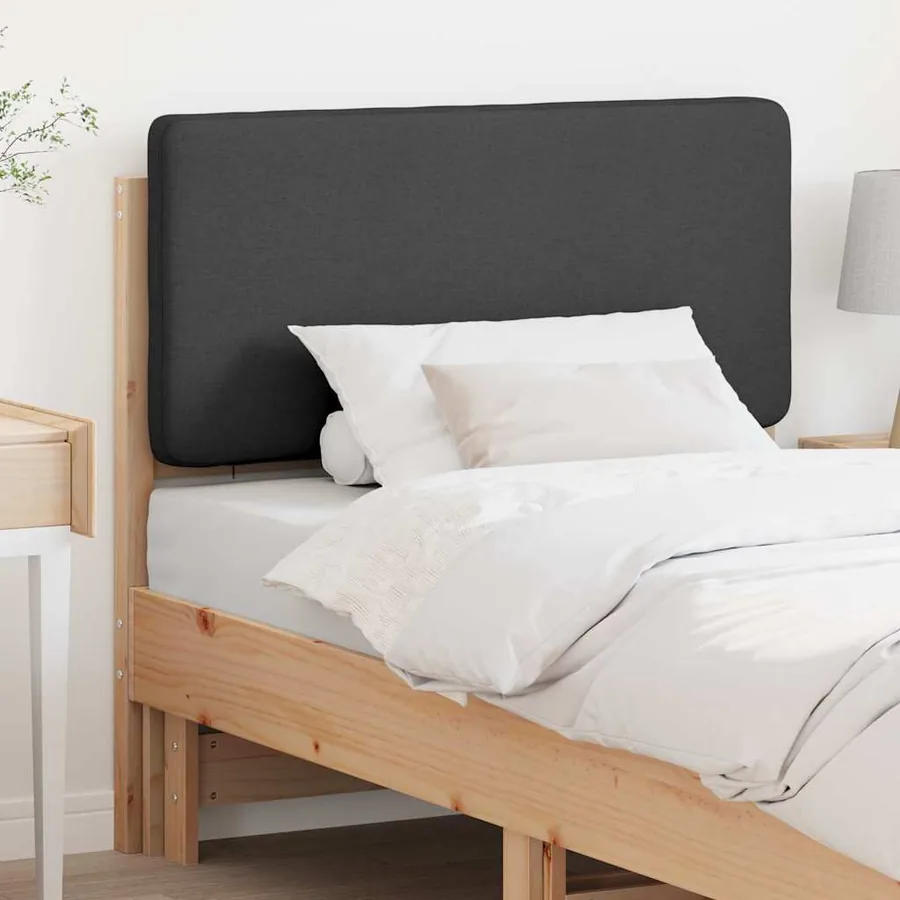 Tête de lit capitonnée Brun et gris foncé 100 cm Pin massif